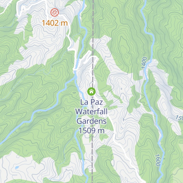 Map of La Paz Waterfall Gardens