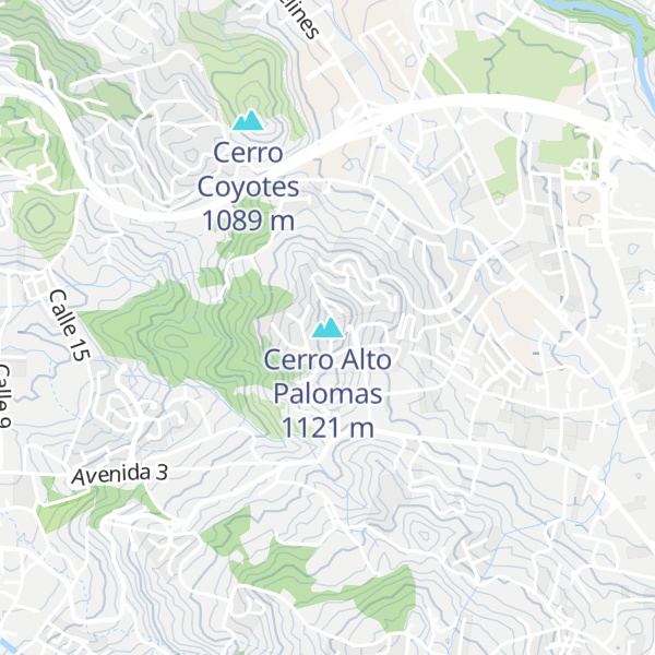 Map of Cerro Alto Palomas