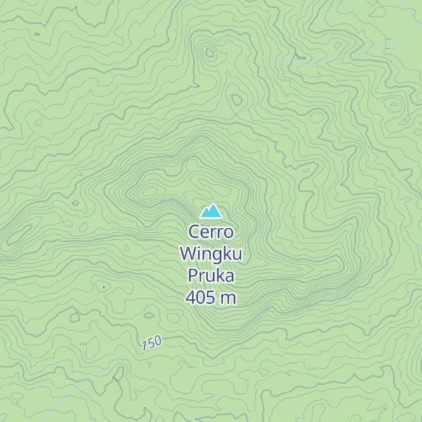 Map of Cerro Wingku Pruka