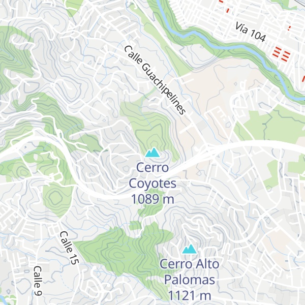 Map of Cerro Coyotes