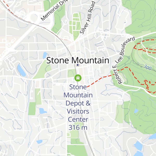 Map of Stone Mountain Depot & Visitors Center