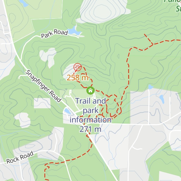 Map of Trail and park information