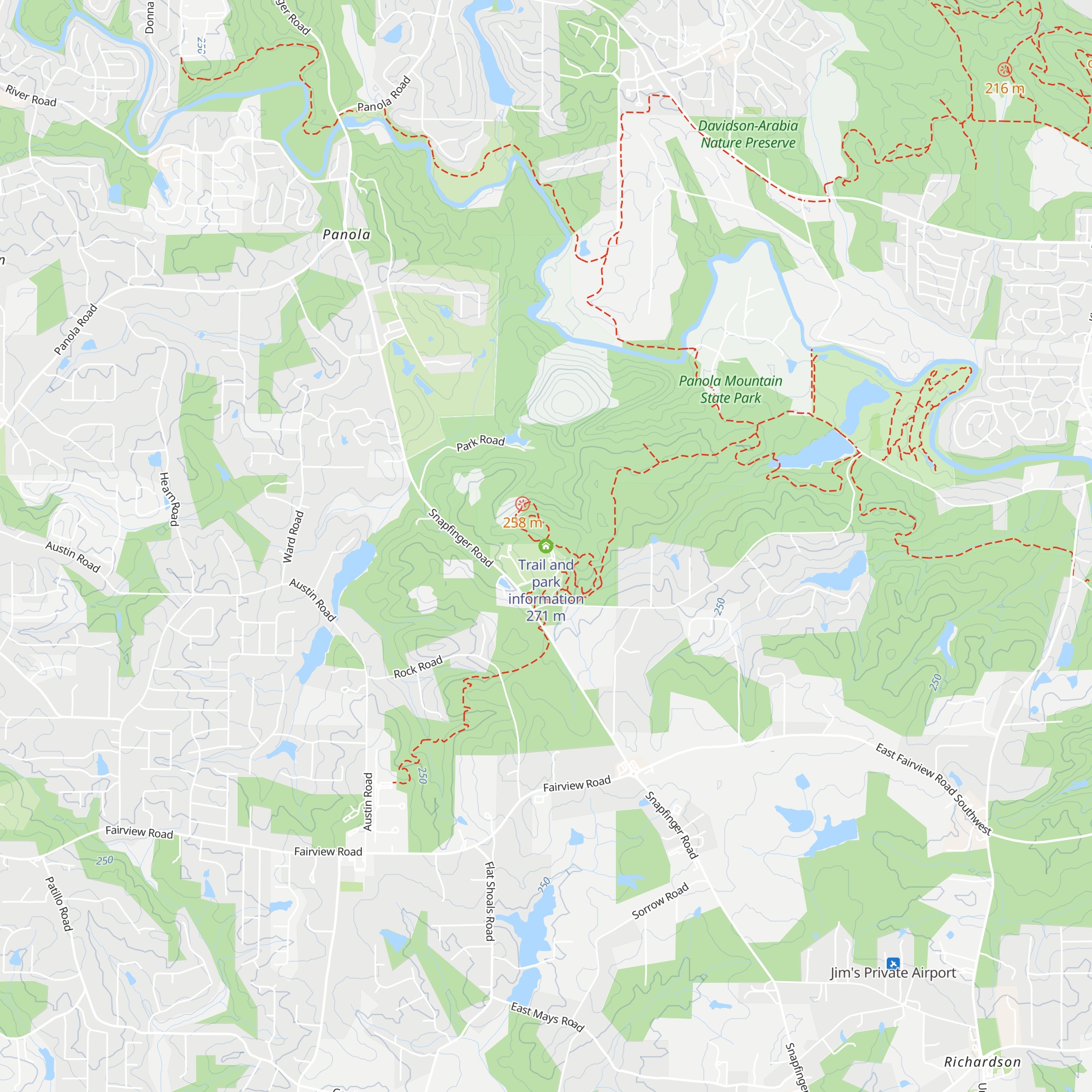 Trail and park information map