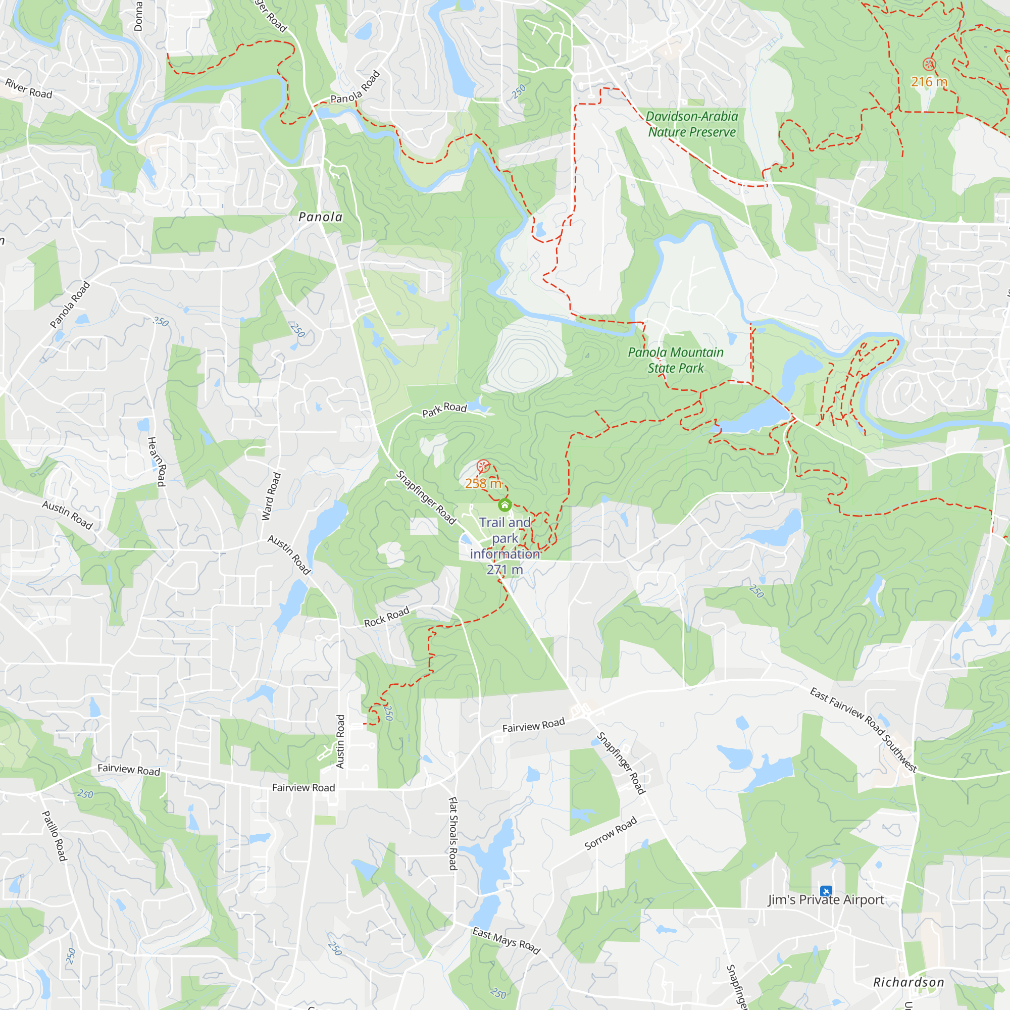 Trail and park information map