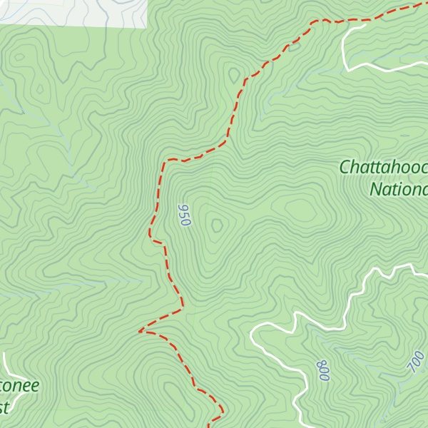 Map of Little John Dick Mountain