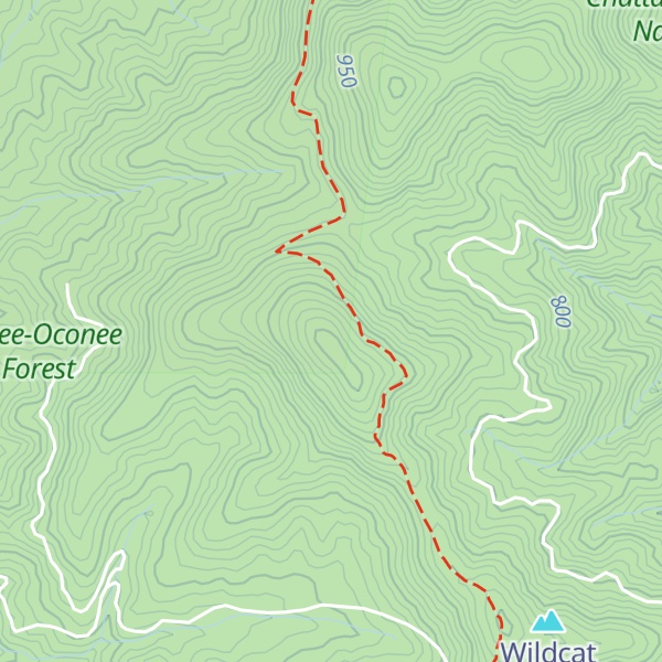 Map of Big John Dick Mountain