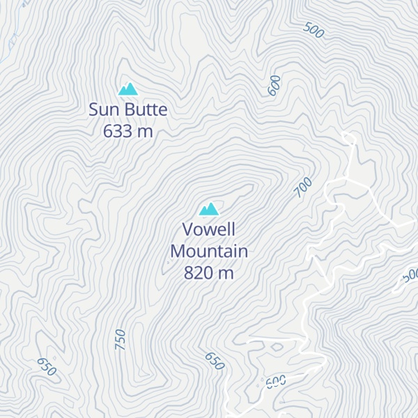 Map of Vowell Mountain