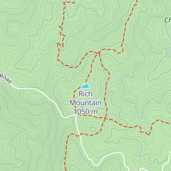 Map of Rich Mountain