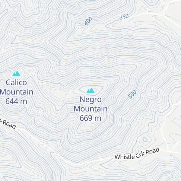 Map of Negro Mountain