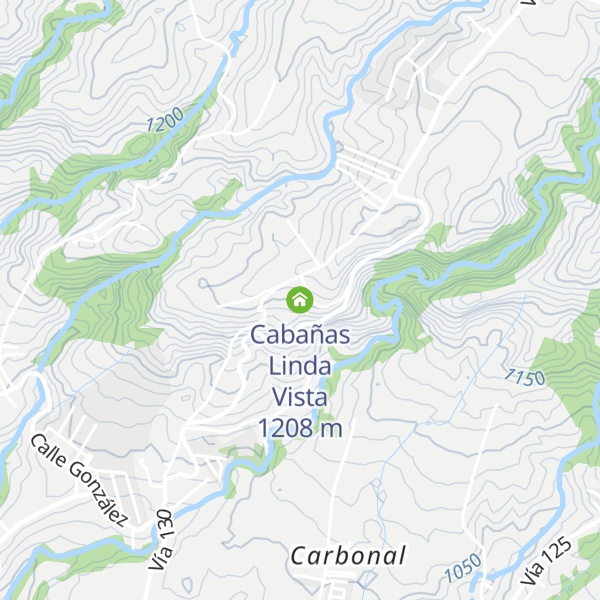 Map of Cabañas Linda Vista