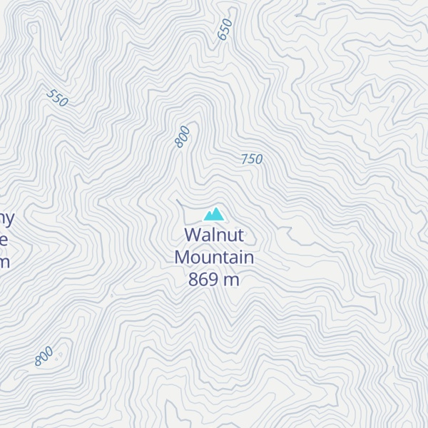 Map of Walnut Mountain
