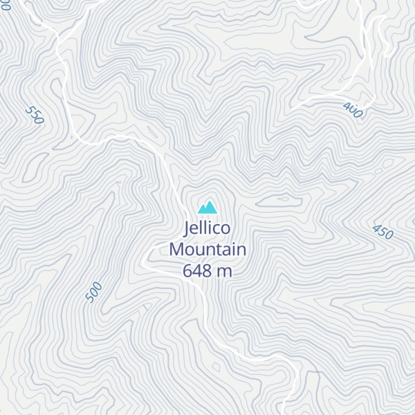 Map of Jellico Mountain