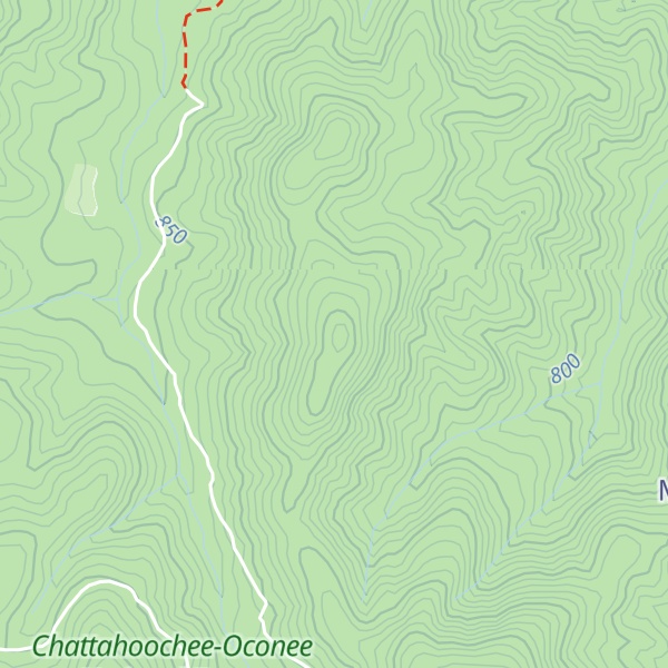 Map of Bearden Mountain
