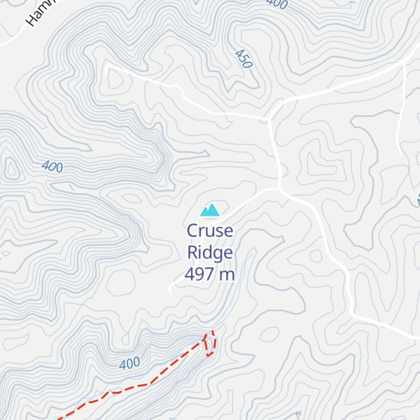 Map of Cruse Ridge