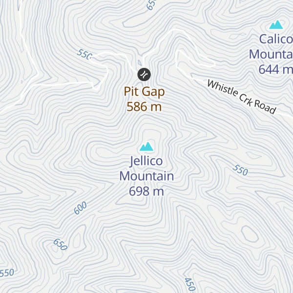 Map of Jellico Mountain