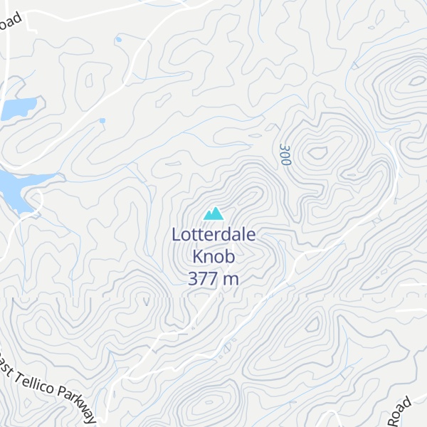 Map of Lotterdale Knob
