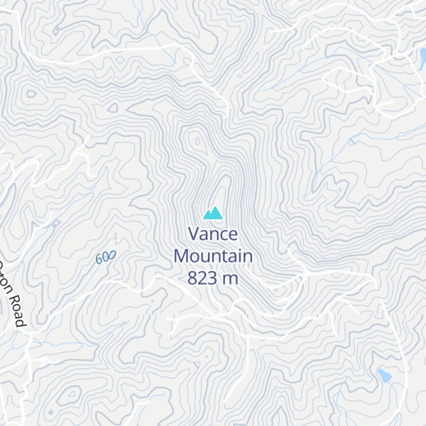 Map of Vance Mountain