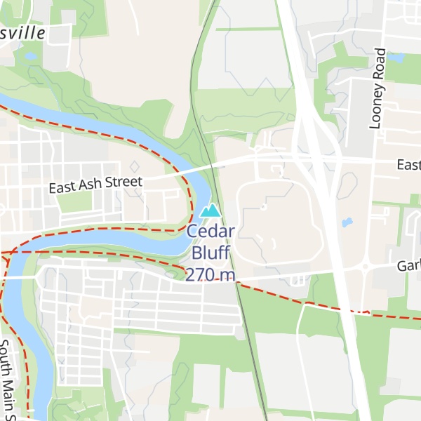 Map of Cedar Bluff
