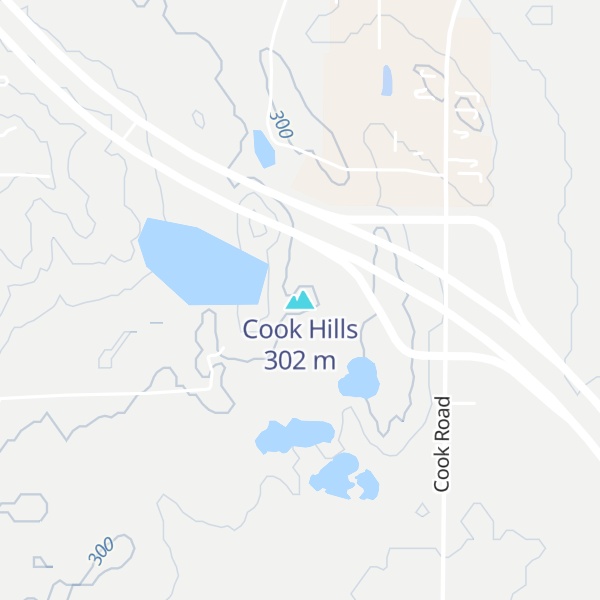 Map of Cook Hills