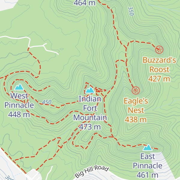 Map of Indian Fort Mountain