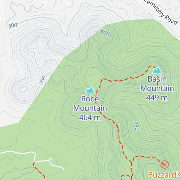 Map of Robe Mountain
