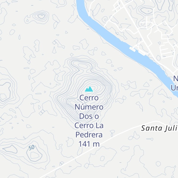 Map of Cerro Número Dos o Cerro La Pedrera