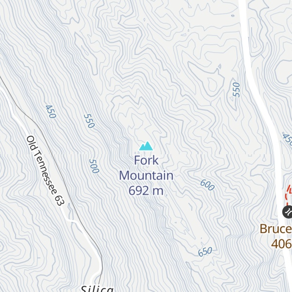 Map of Fork Mountain