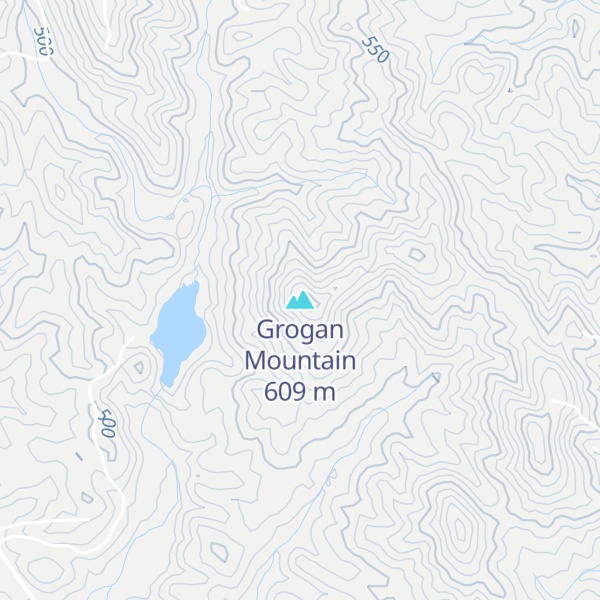 Map of Grogan Mountain