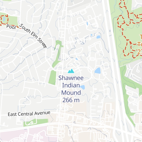Map of Shawnee Indian Mound
