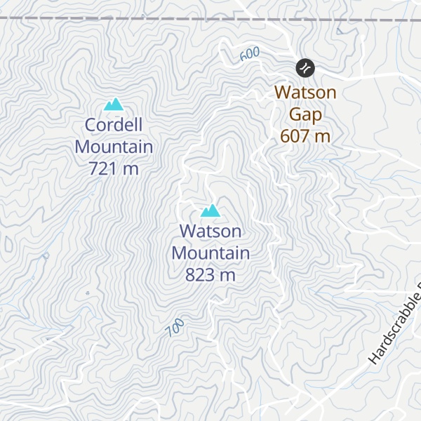 Map of Watson Mountain