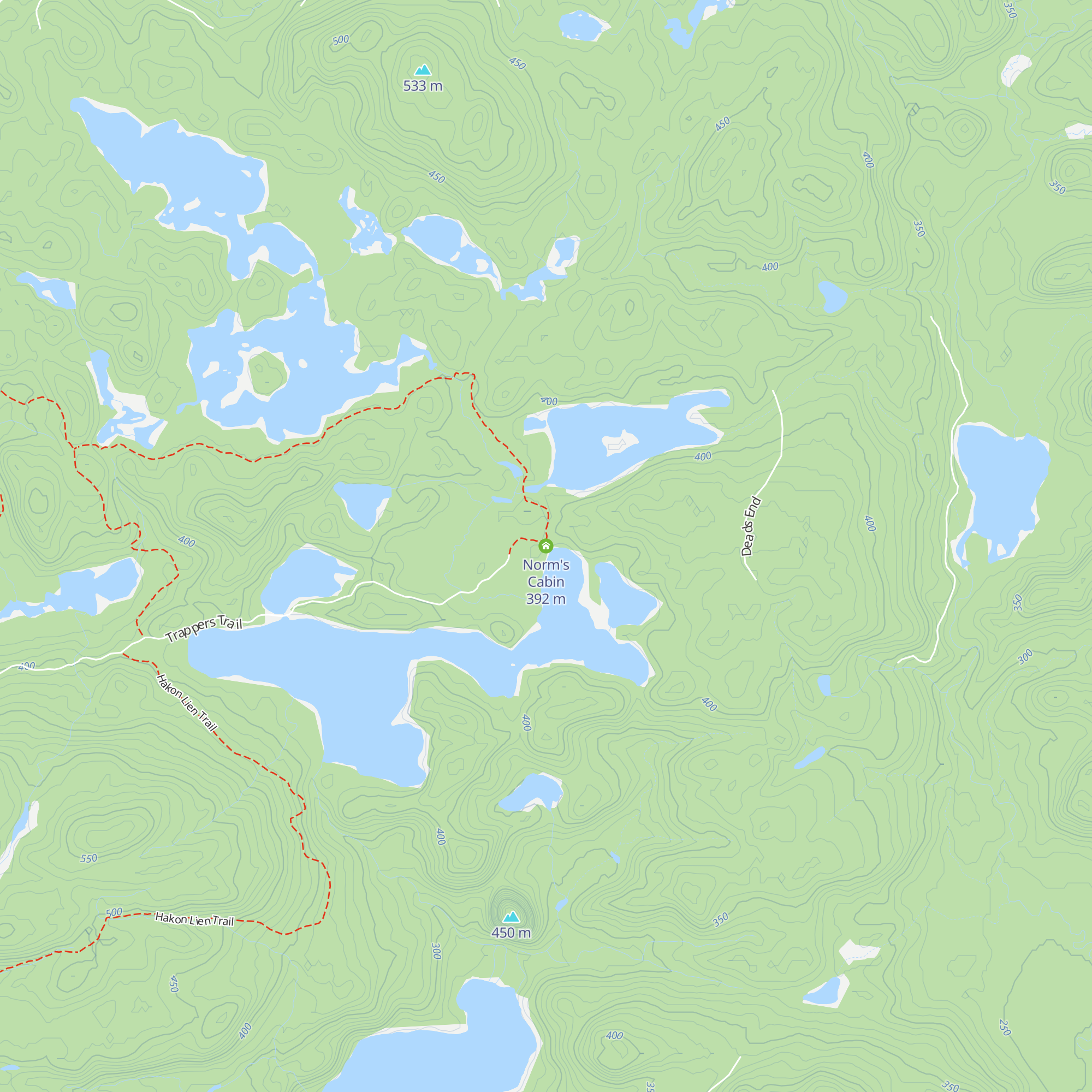 Norm's Cabin map
