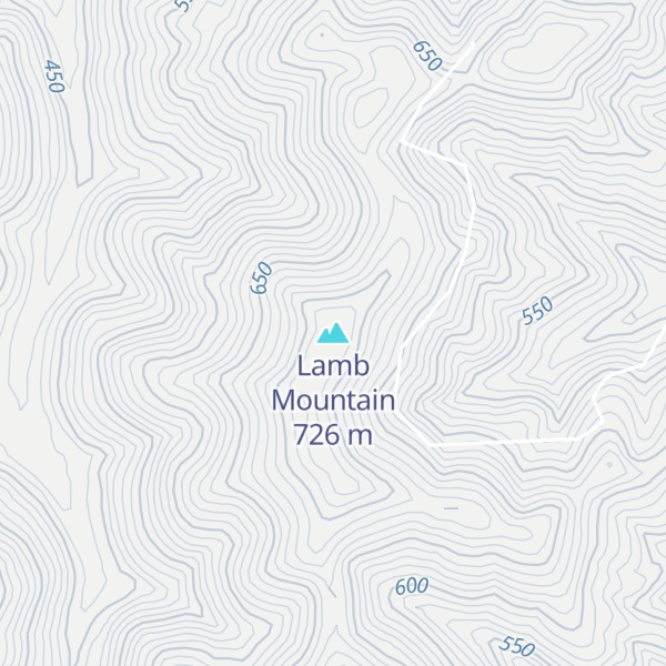 Map of Lamb Mountain