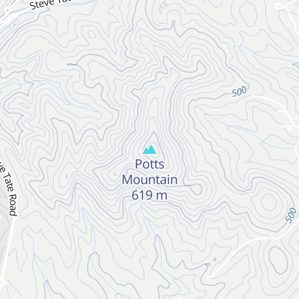 Map of Potts Mountain