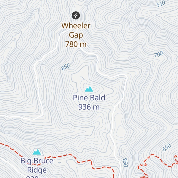 Map of Pine Bald