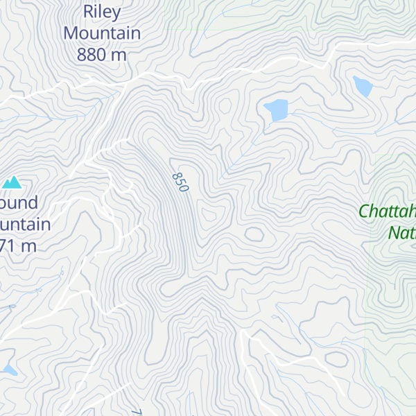Map of Jeff Mountain