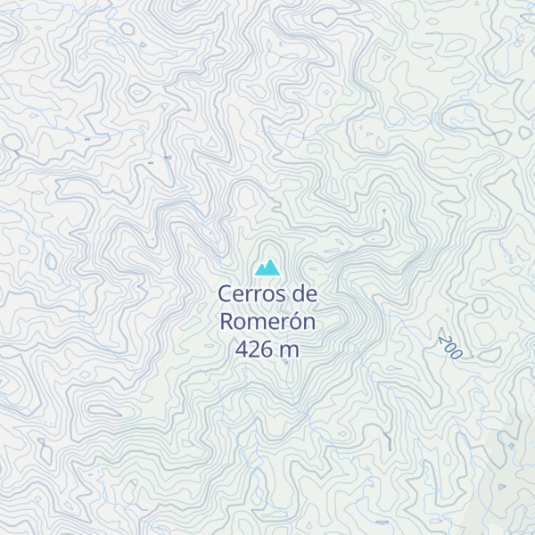 Map of Cerros de Romerón