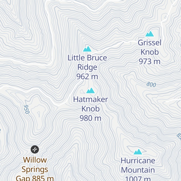 Map of Hatmaker Knob