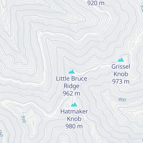 Map of Little Bruce Ridge