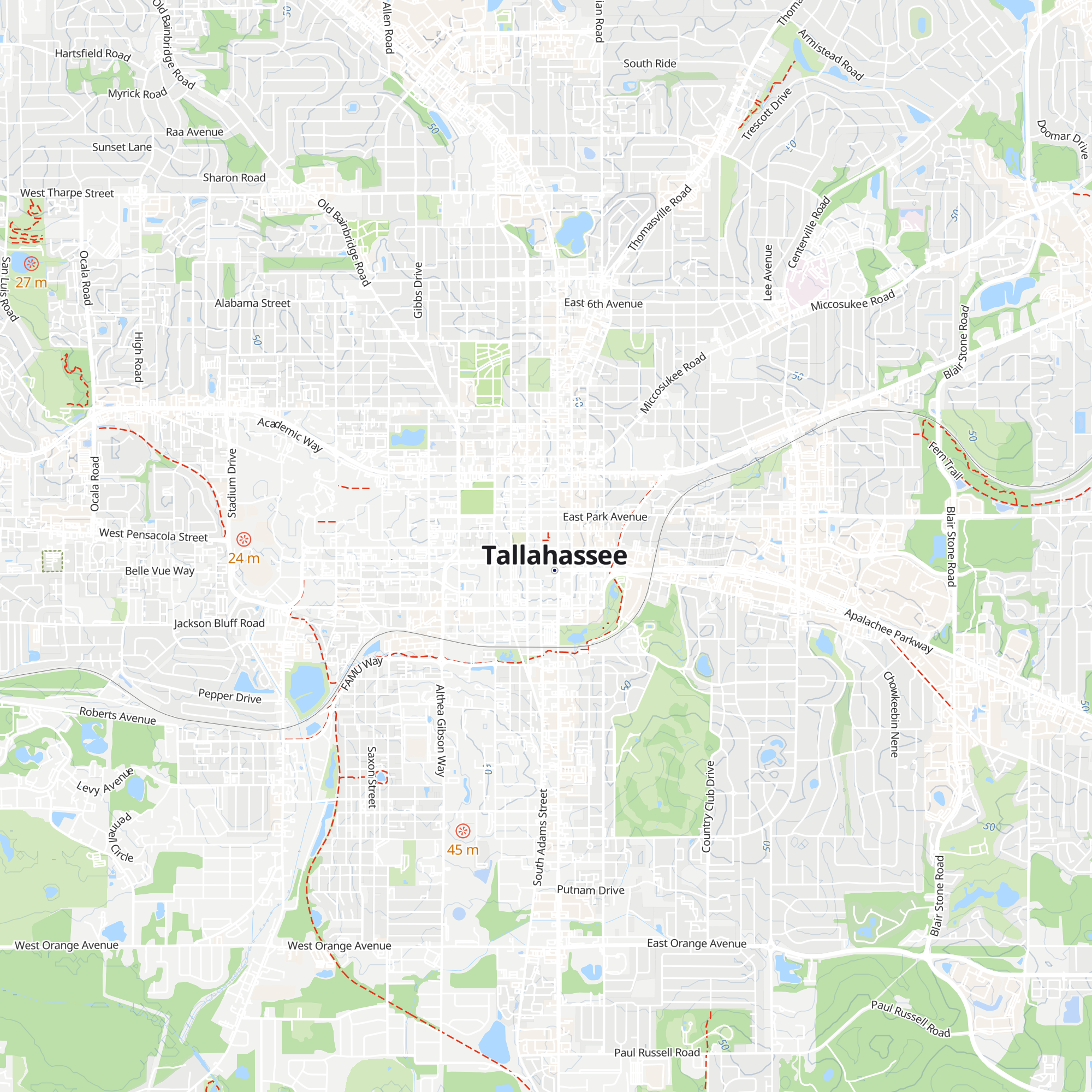 Tallahassee Information map