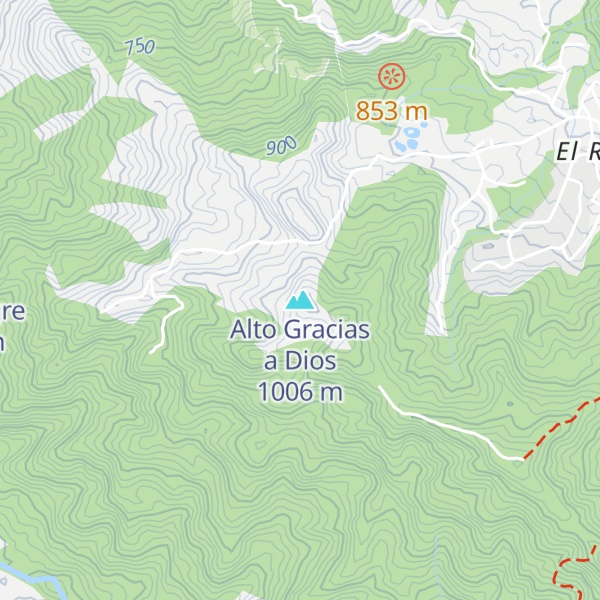 Map of Alto Gracias a Dios
