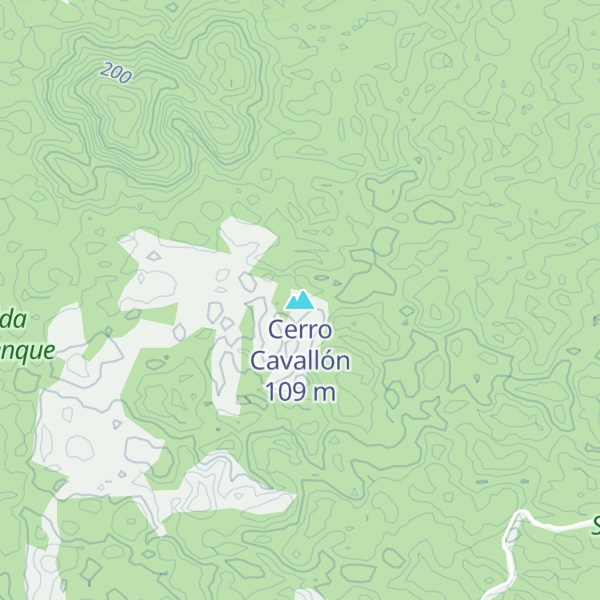 Map of Cerro Cavallón