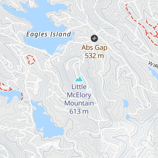 Map of Little McElory Mountain