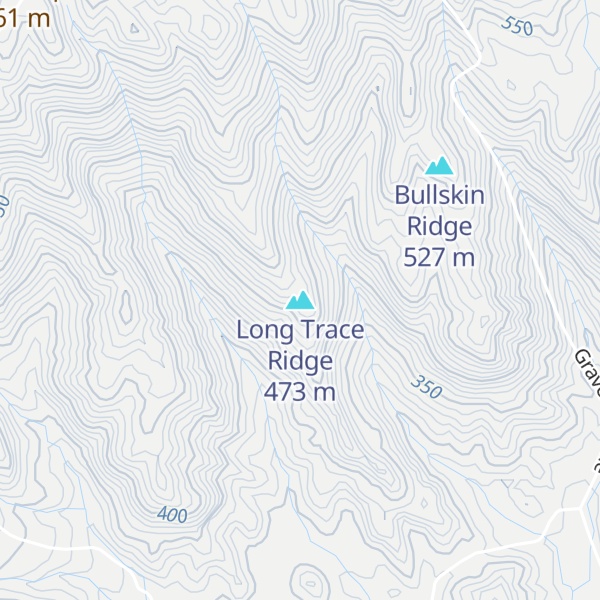 Map of Long Trace Ridge
