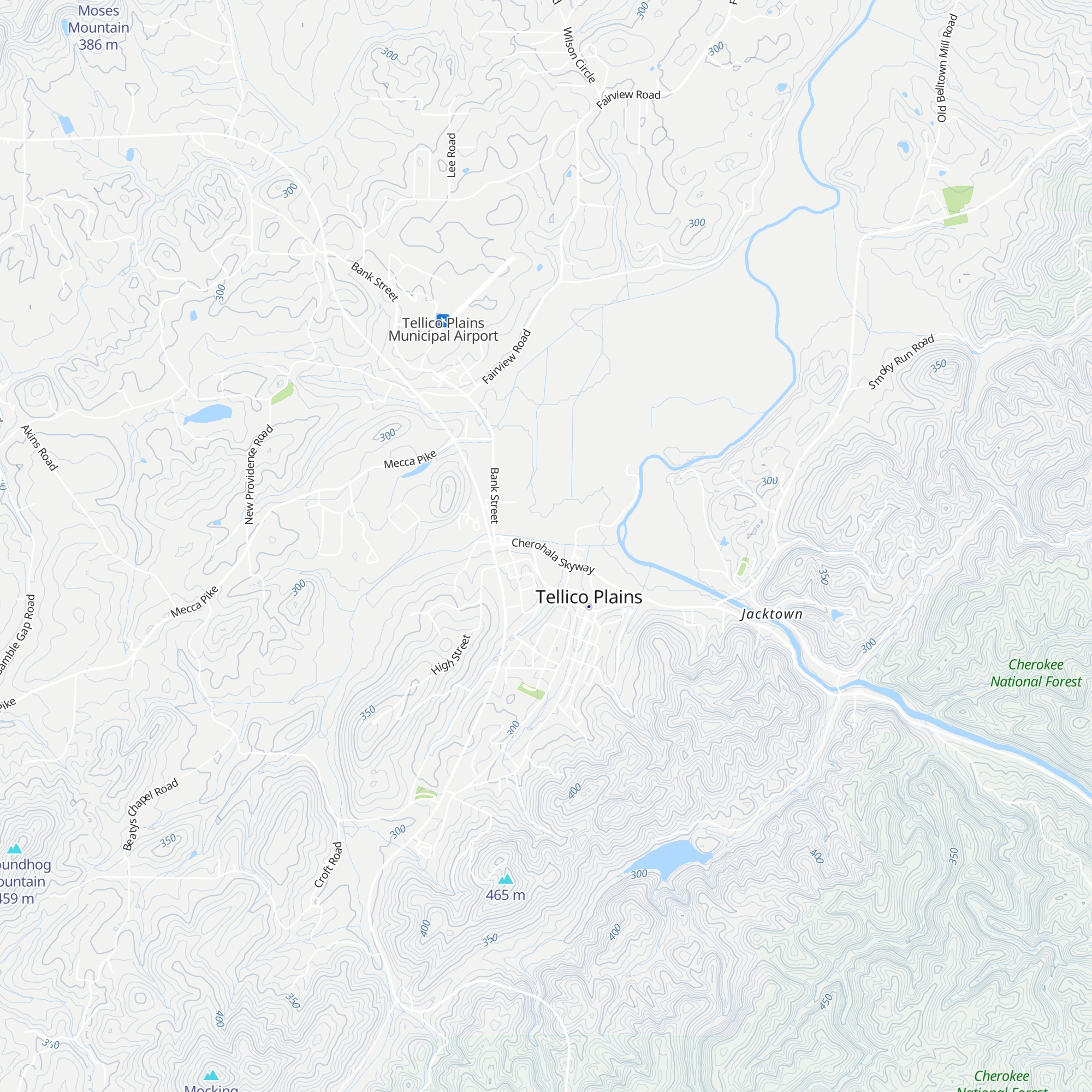 Cherohala Skyway Visitor Center map