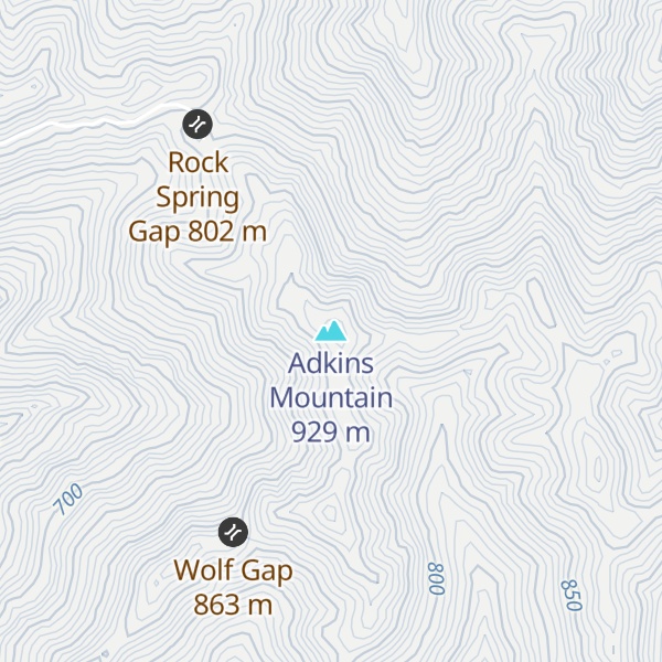 Map of Adkins Mountain