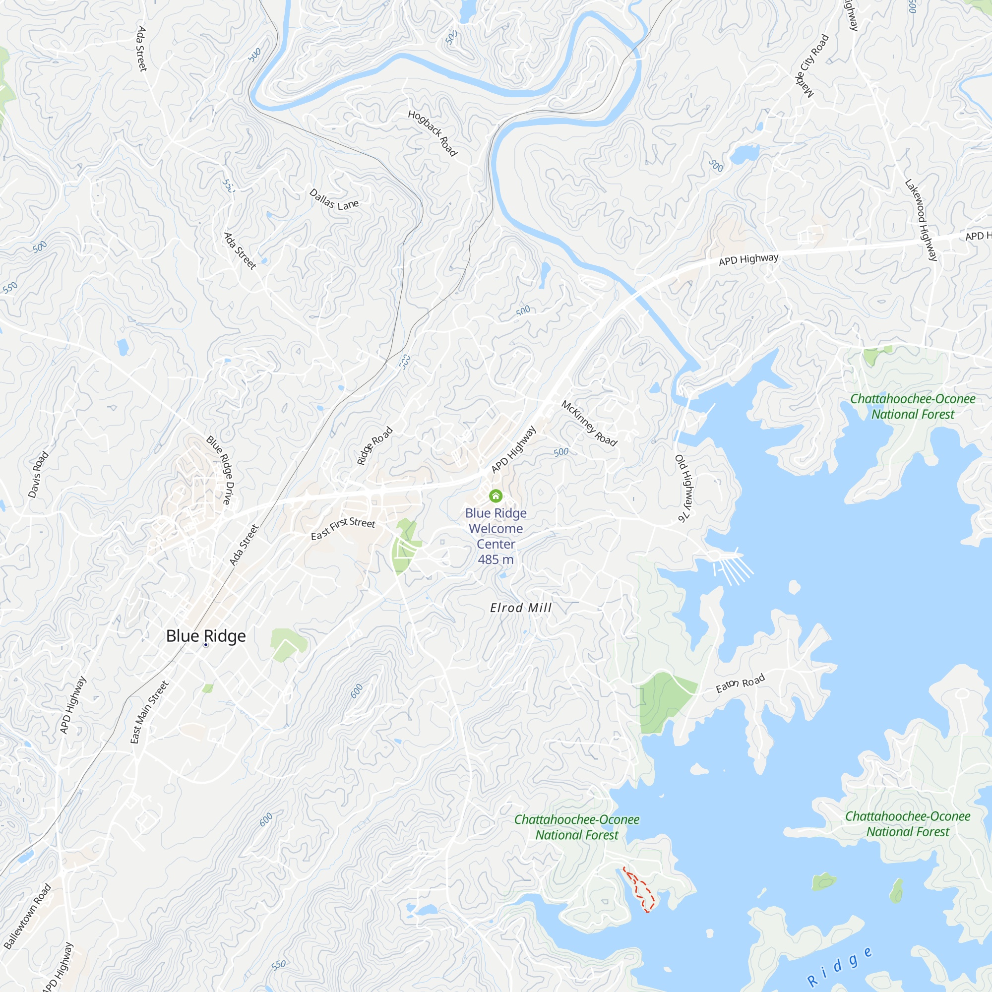 Blue Ridge Welcome Center map