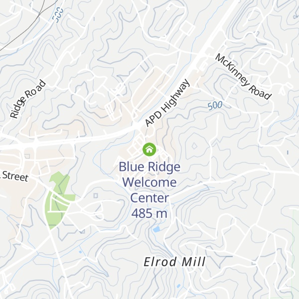 Map of Blue Ridge Welcome Center