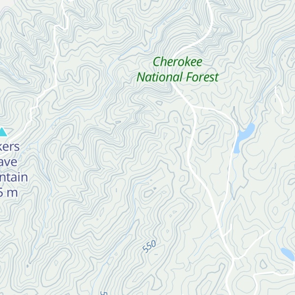 Map of Tellico Mountain