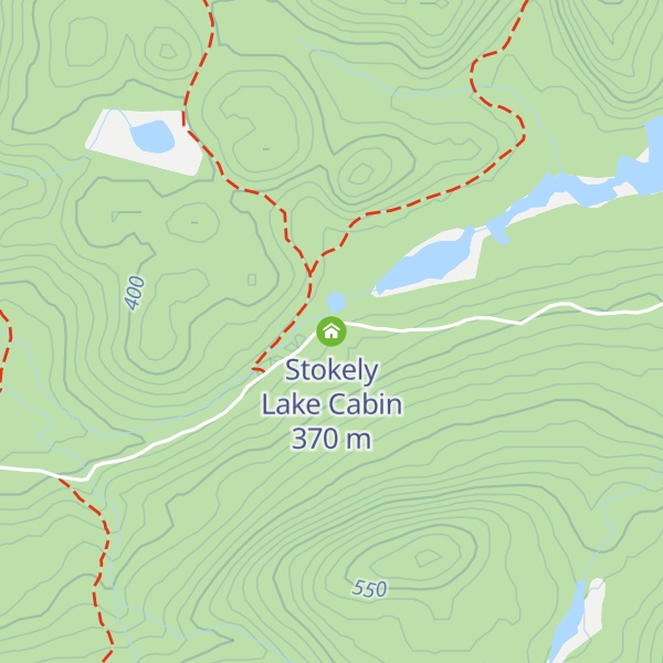 Map of Stokely Lake Cabin