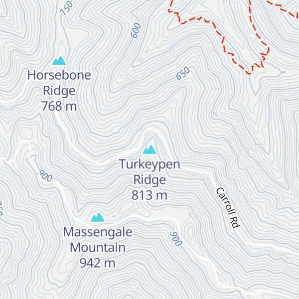 Map of Turkeypen Ridge